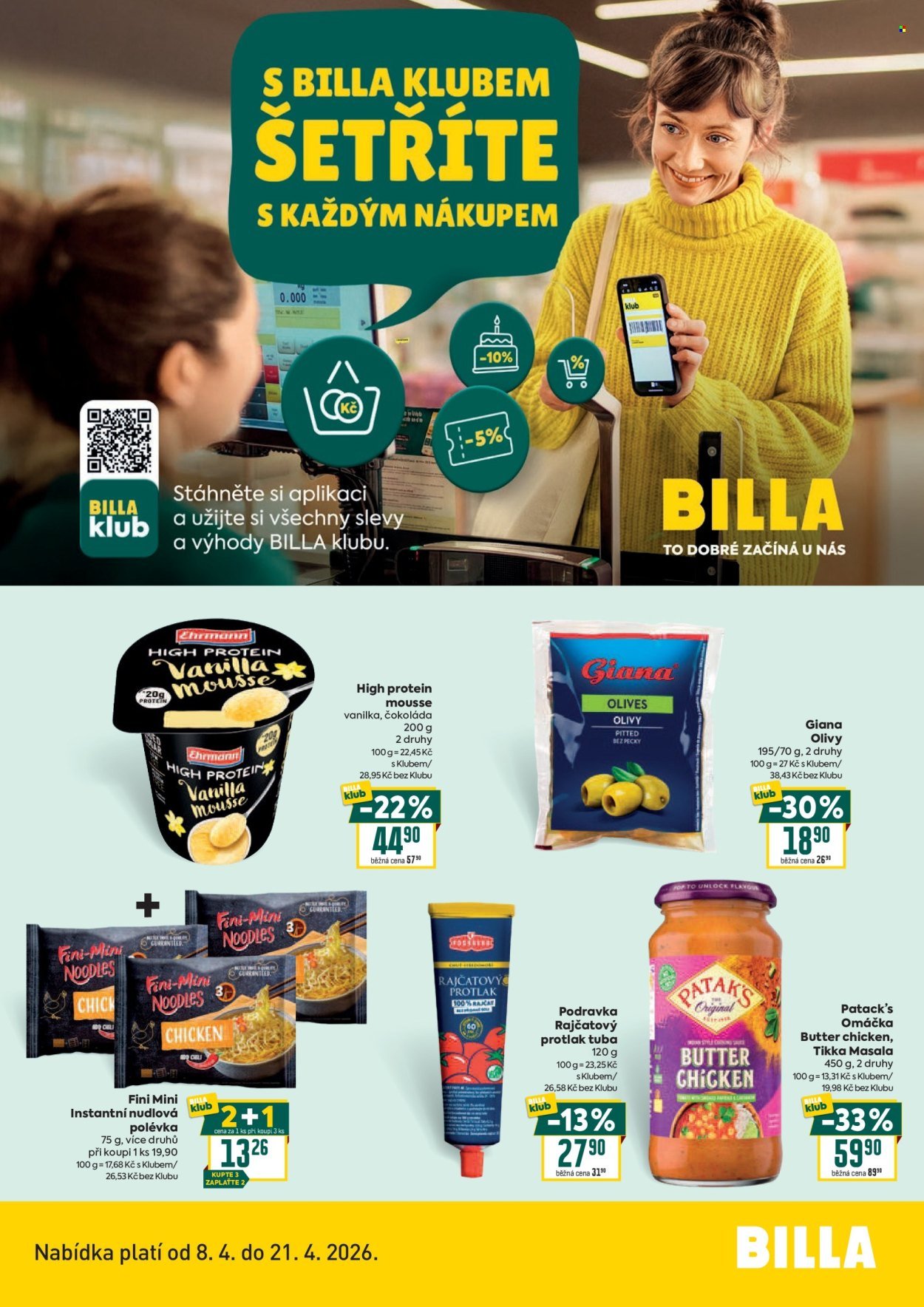 BILLA leták - Klub (2026-04-08 - 2026-04-21)