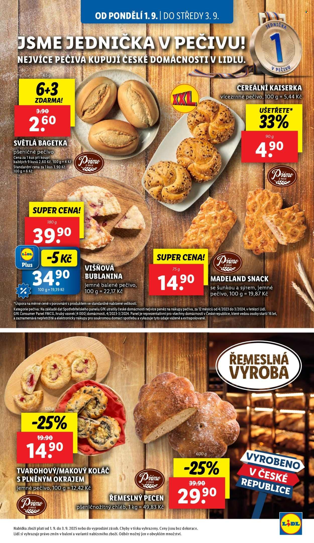 LIDL leták - Od pondělí 1.9.2025 (2025-09-01 - 2025-09-03)