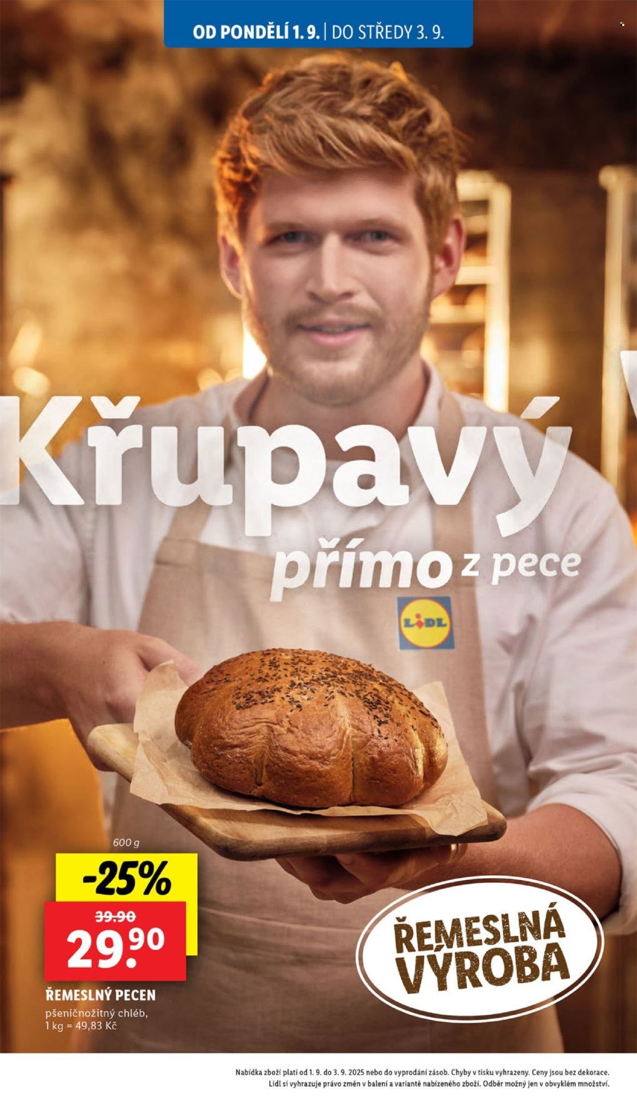 LIDL leták - Od pondělí 1.9.2025 (2025-09-01 - 2025-09-03)