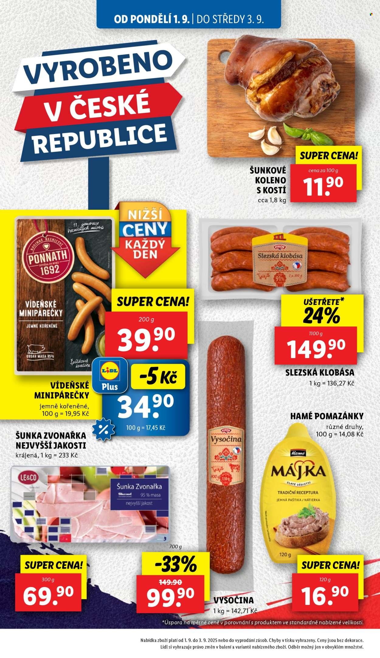 LIDL leták - Od pondělí 1.9.2025 (2025-09-01 - 2025-09-03)