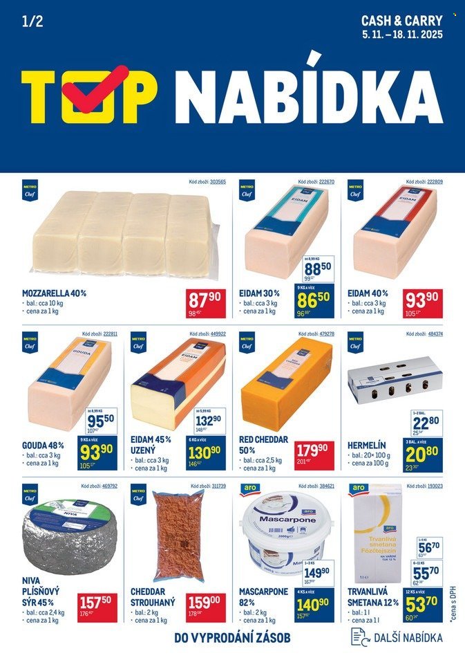 MAKRO leták - TOP mléčné výrobky (2025-11-05 - 2025-11-18)