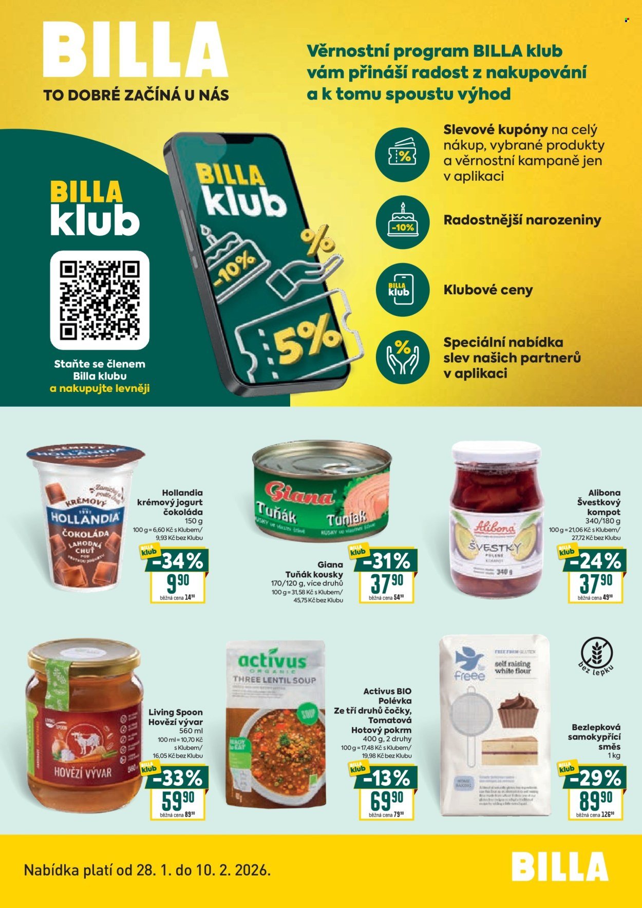 BILLA leták - Klub (2026-01-28 - 2026-02-10)