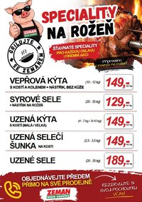 ZEMAN MASO-UZENINY leták - ZEMAN maso-uzeniny