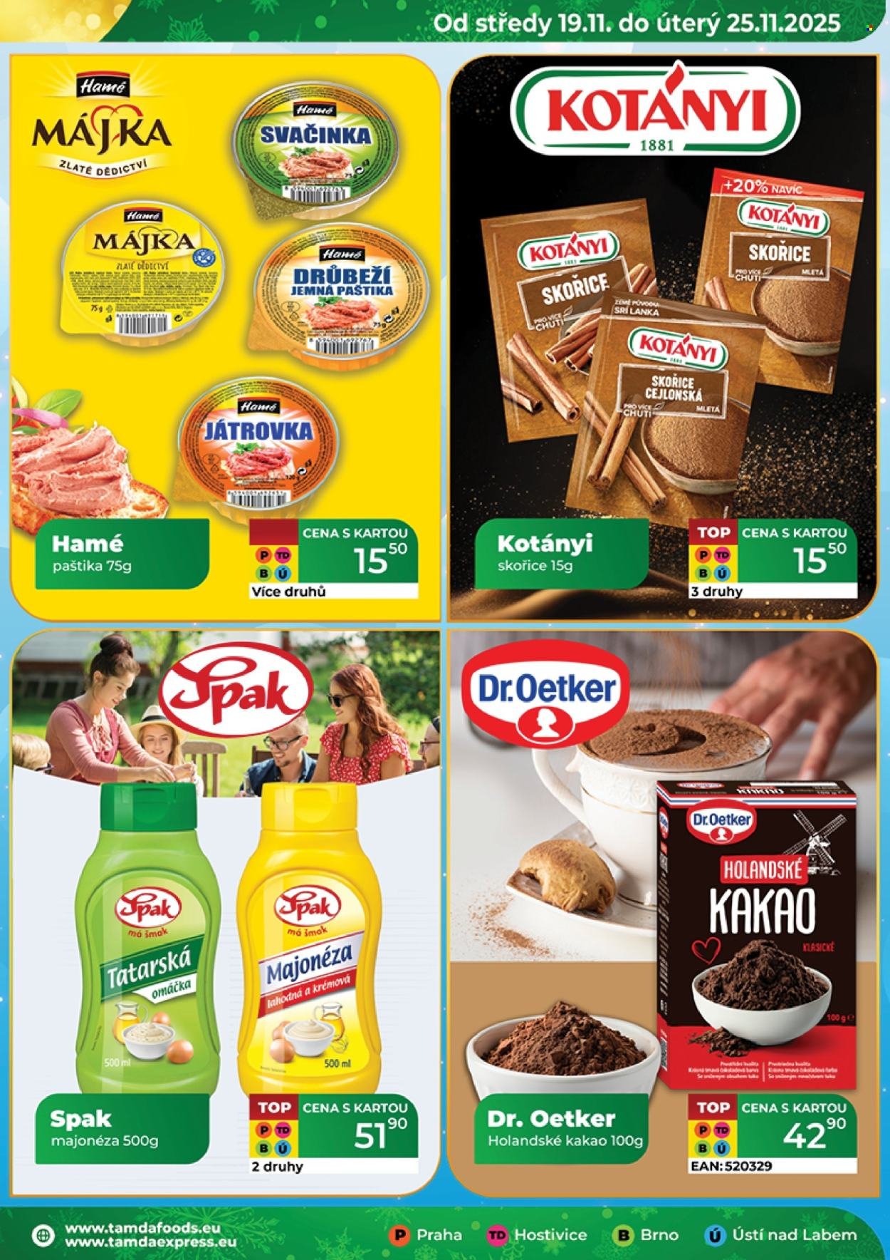 TAMDA FOODS leták - Od středy 19.11.2025 (2025-11-19 - 2025-11-25)