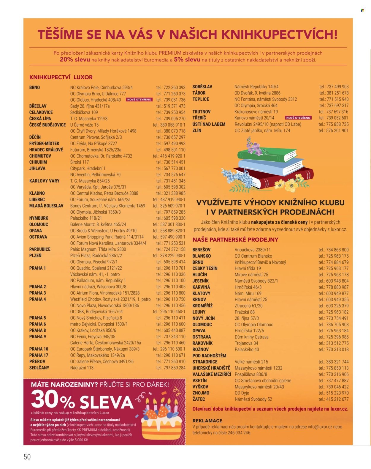 KNIŽNÍ KLUB leták - Od úterý 1.9.2026