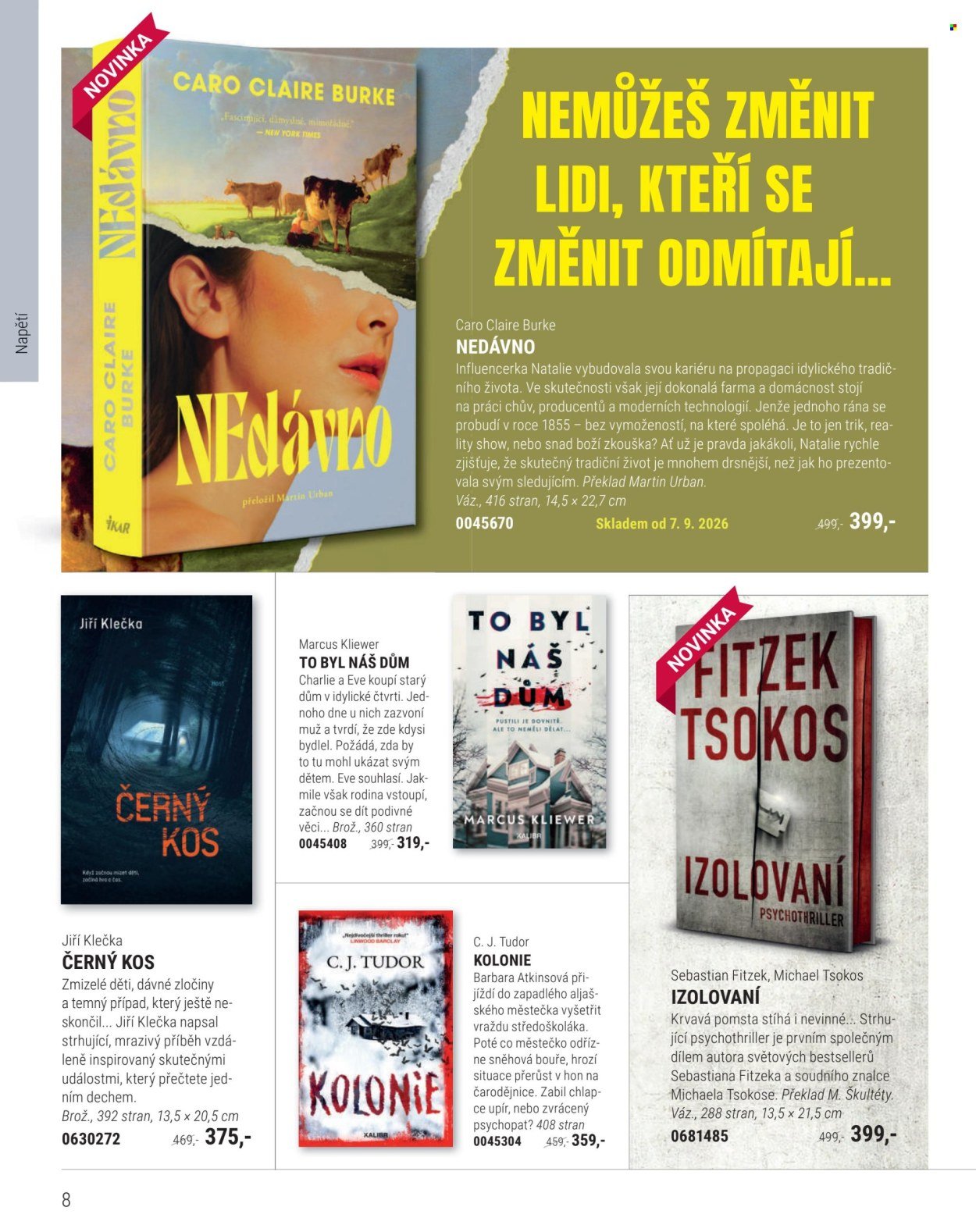 KNIŽNÍ KLUB leták - Od úterý 1.9.2026
