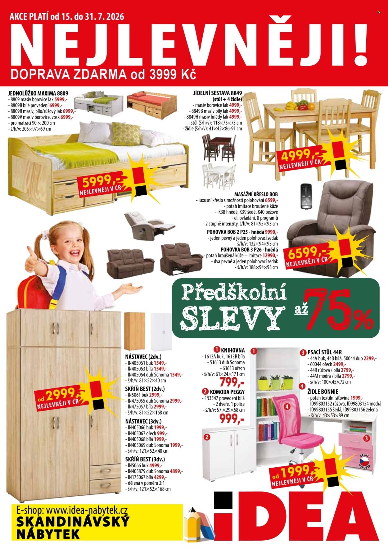 IDEA NÁBYTEK leták - Od středy 15.7.2026