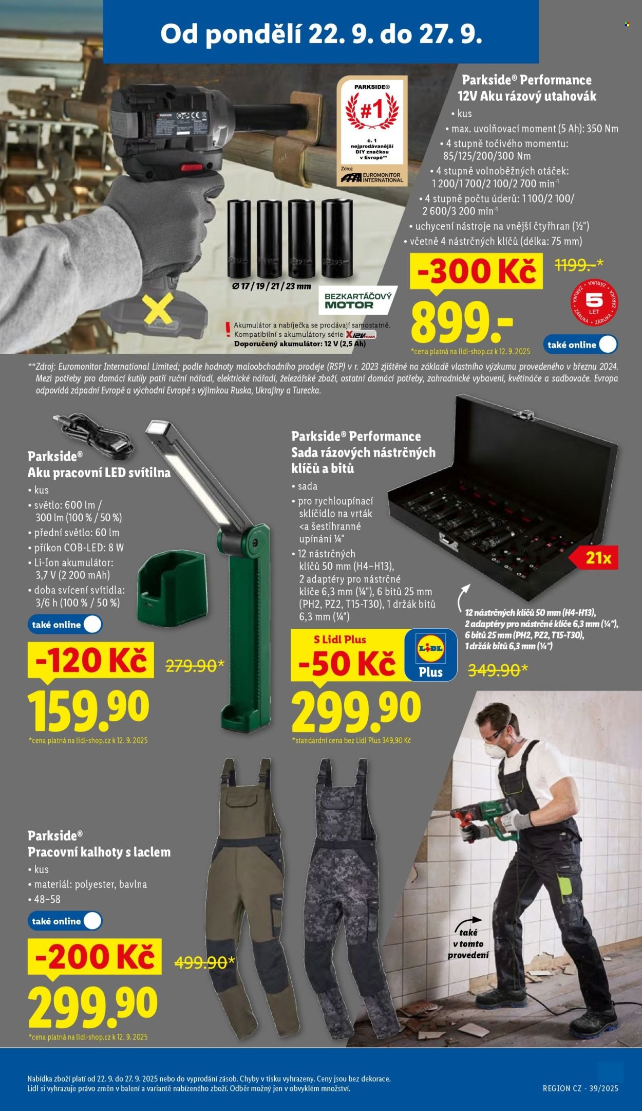 LIDL leták - Spotřební zboží (2025-09-22 - 2025-09-27)