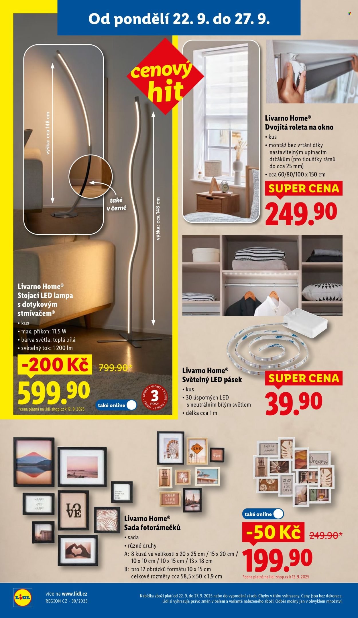 LIDL leták - Spotřební zboží (2025-09-22 - 2025-09-27)
