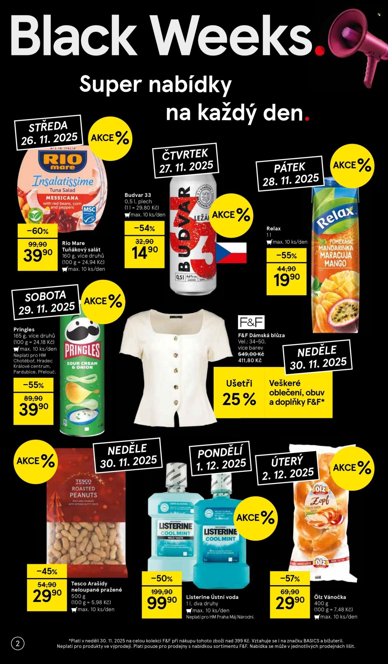 TESCO leták - Black Weeks. slevy až 50%. (2025-11-26 - 2025-12-02)
