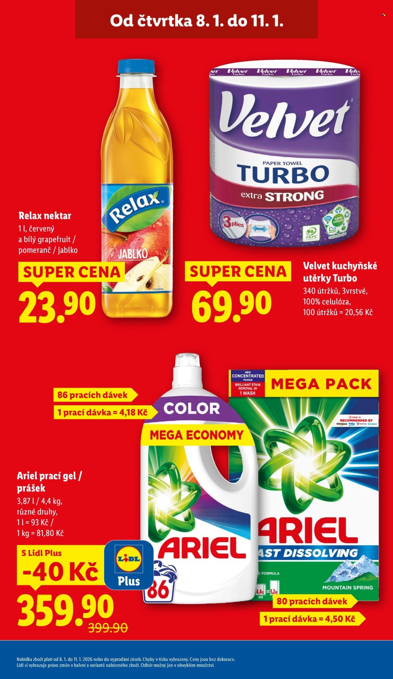 LIDL leták - Od čtvrtka 8.1.2026 (2026-01-08 - 2026-01-11)