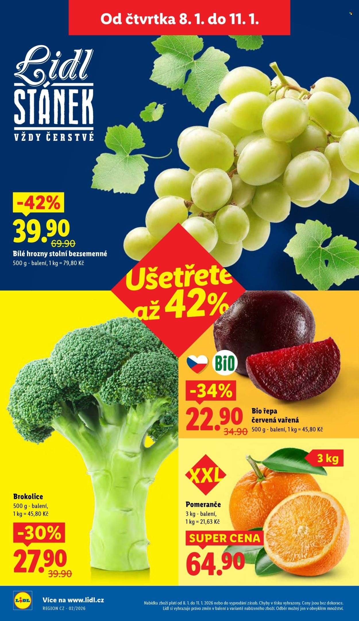 LIDL leták - Od čtvrtka 8.1.2026 (2026-01-08 - 2026-01-11)