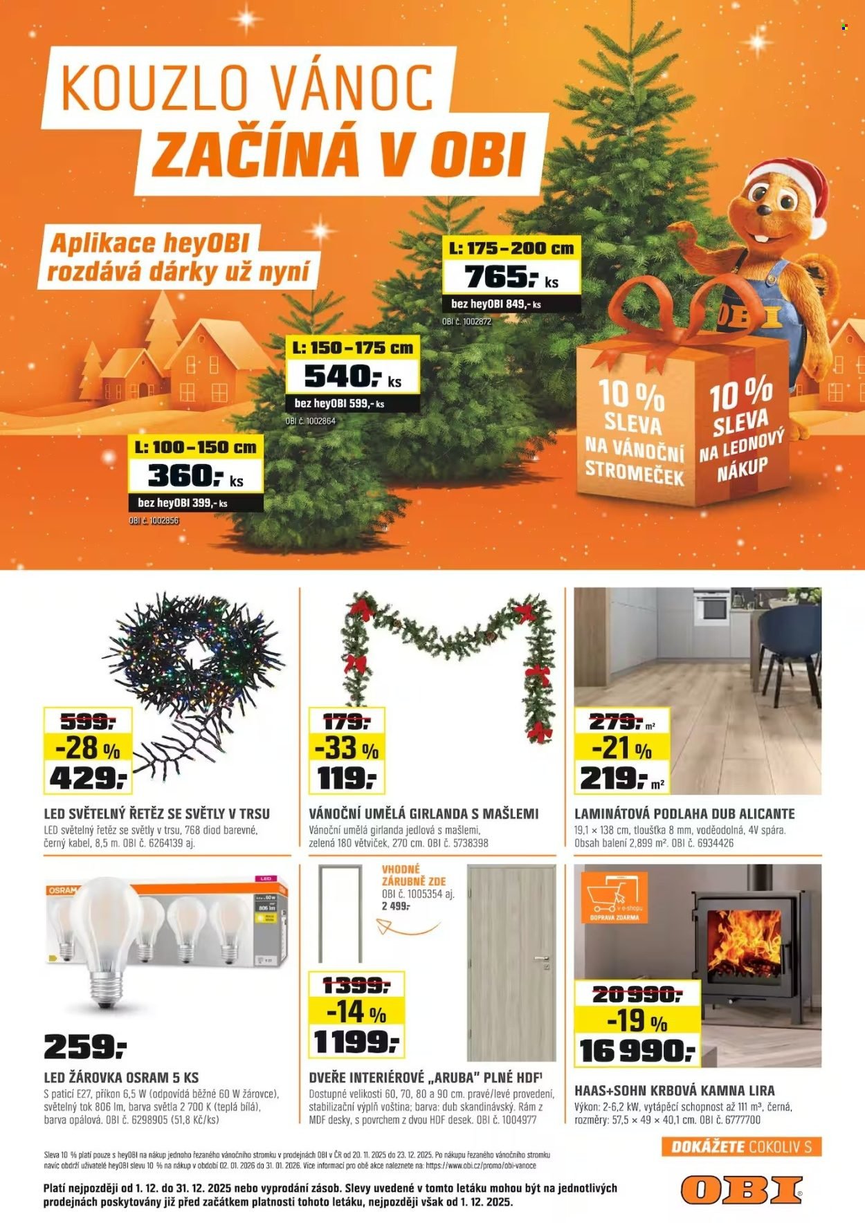 OBI leták - Kouzlo Vánoc začíná v Obi (2025-12-01 - 2025-12-31)