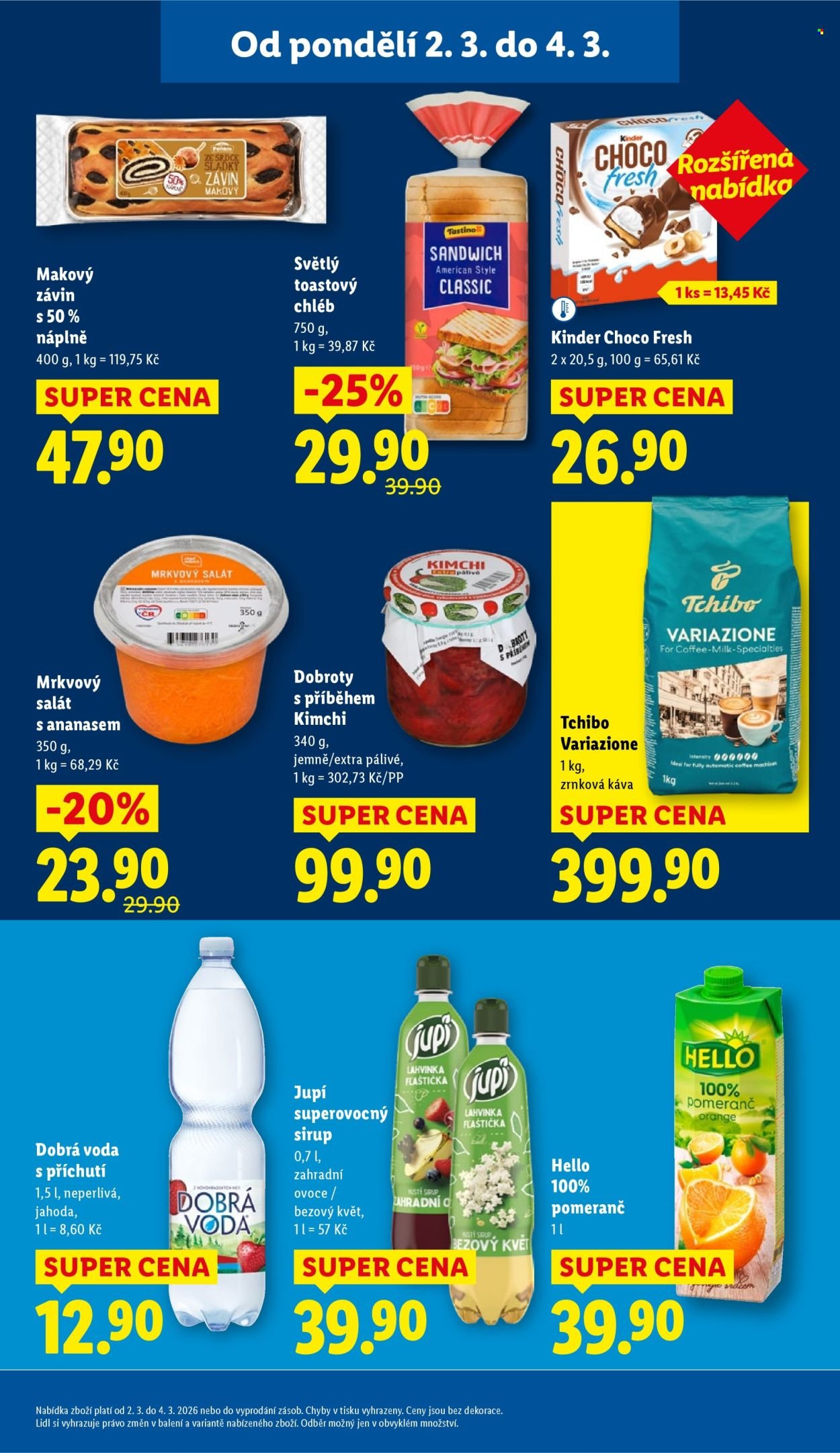 LIDL leták - Od pondělí 2.3.2026 (2026-03-02 - 2026-03-04)