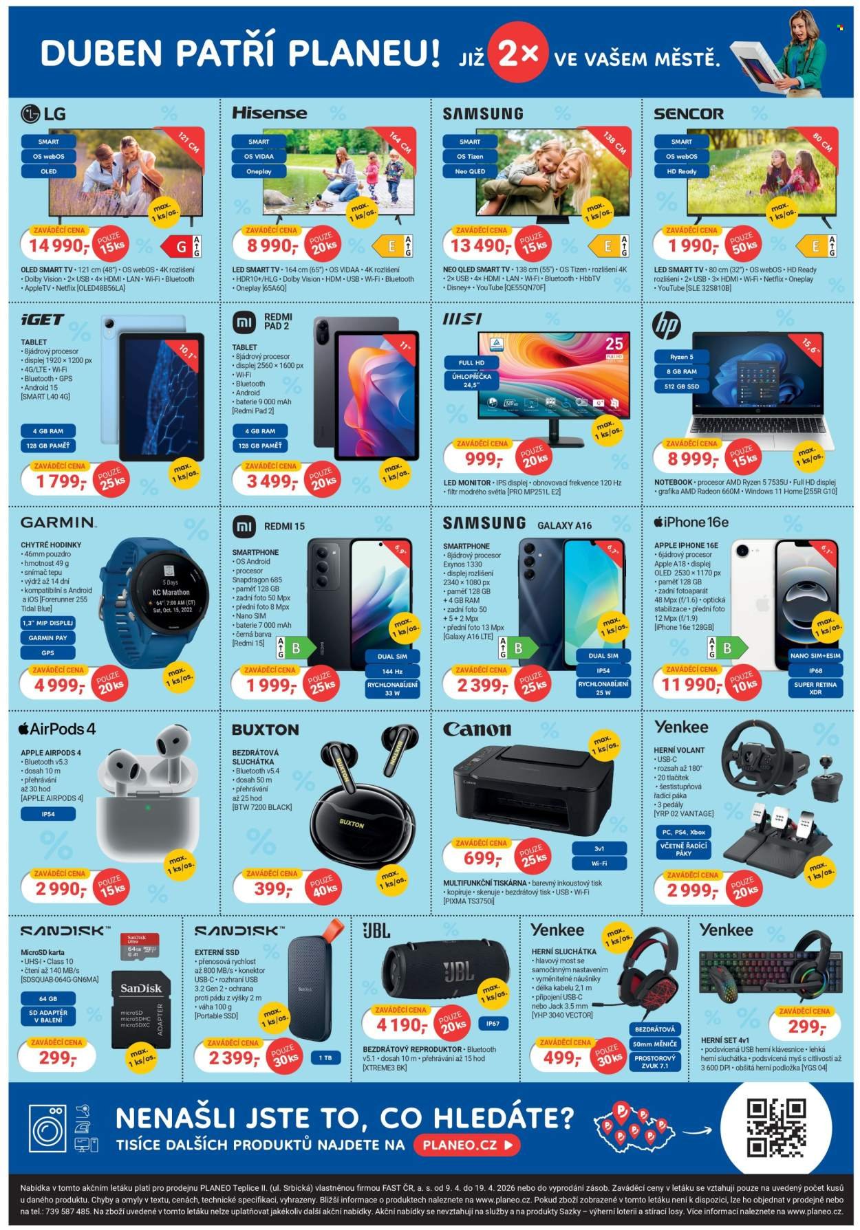 PLANEO ELEKTRO leták - Dne 9.4. otevíráme novou prodejnu v Teplicích (2026-04-09 - 2026-04-19)