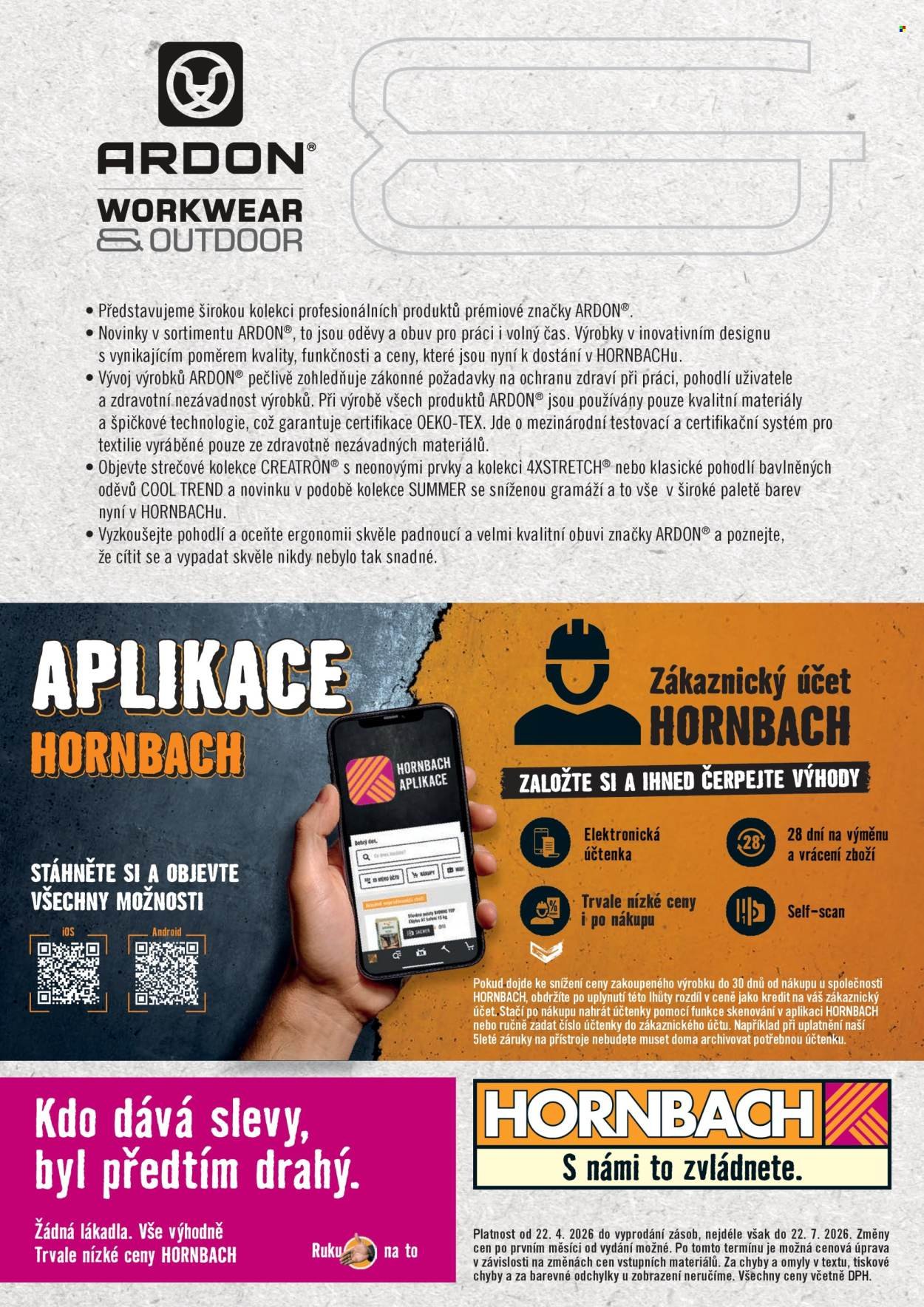HORNBACH leták - Pracovní oblečení (2026-04-22 - 2026-07-22)