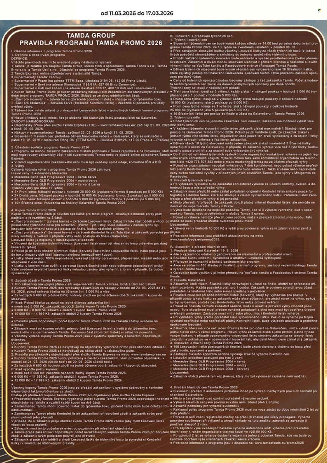 TAMDA FOODS leták - Od středy 11.3.2026 (2026-03-11 - 2026-03-17)