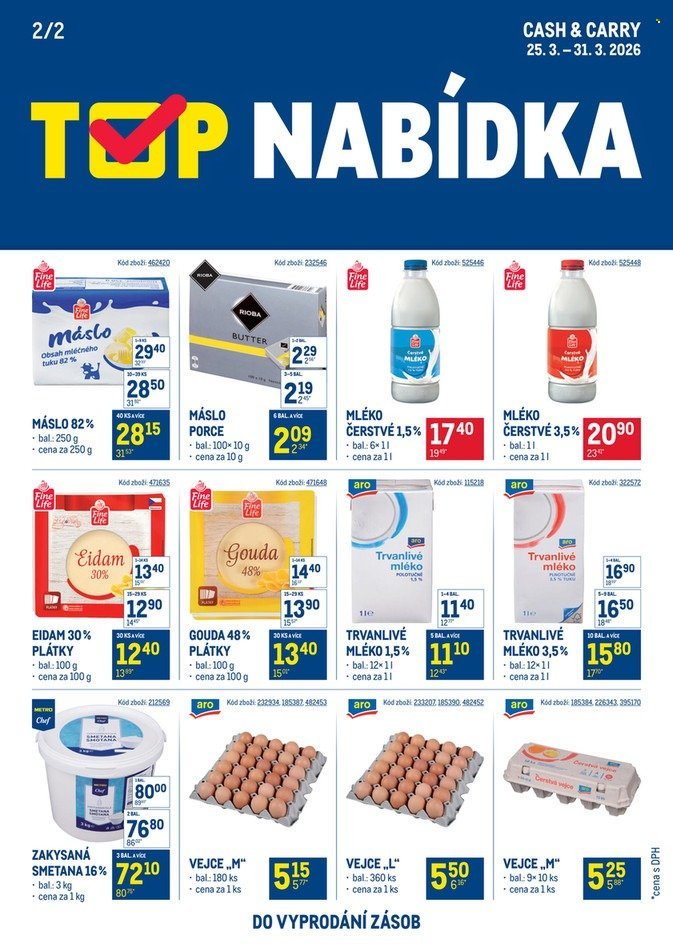 MAKRO leták - TOP mléčné výrobky (2026-03-25 - 2026-03-31)
