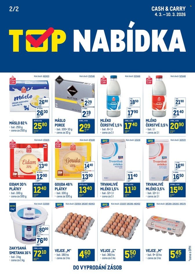 MAKRO leták - TOP mléčné výrobky (2026-03-04 - 2026-03-10)