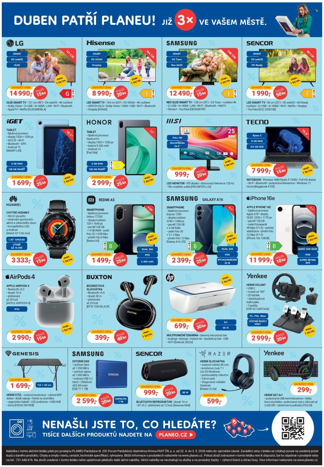 PLANEO ELEKTRO leták - Dne 22.4. otevíráme novou prodejnu v Pardubicích (2026-04-22 - 2026-05-03)