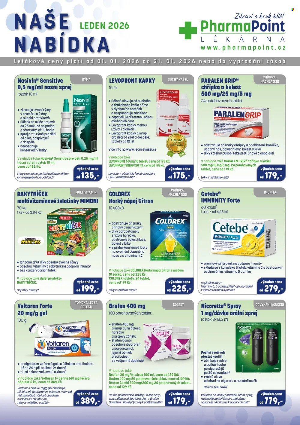 PHARMAPOINT leták - Naše nabídka (2026-01-01 - 2026-01-31)