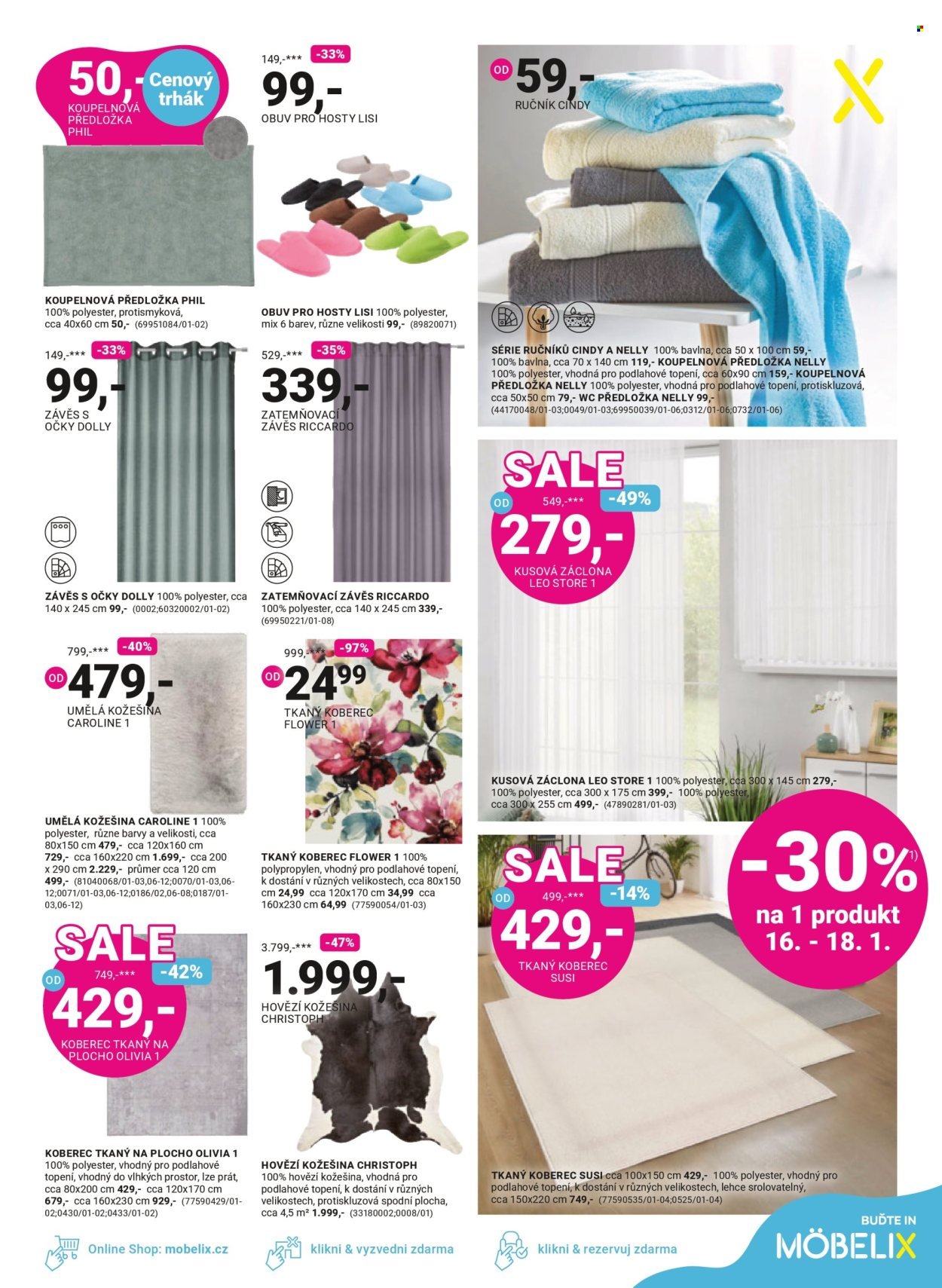 MÖBELIX leták - Velký zimní výprodej -30% na 1 produkt (2026-01-12 - 2026-02-08)