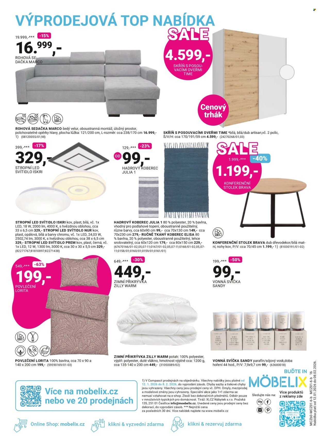 MÖBELIX leták - Velký zimní výprodej -30% na 1 produkt (2026-01-12 - 2026-02-08)