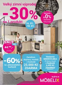 MÖBELIX leták - Velký zimní výprodej -30% na 1 produkt (2026-01-12 - 2026-02-08)