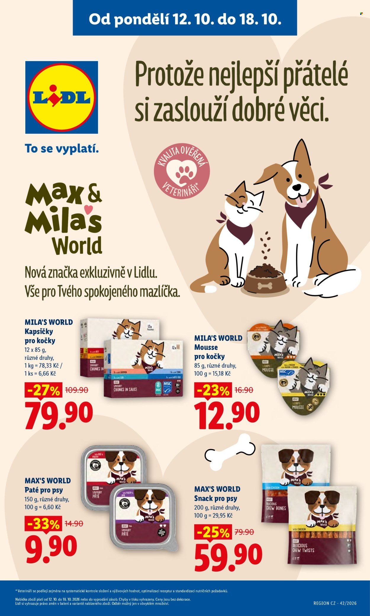 LIDL leták - Vše pro Tvého spokojeného mazlíčka