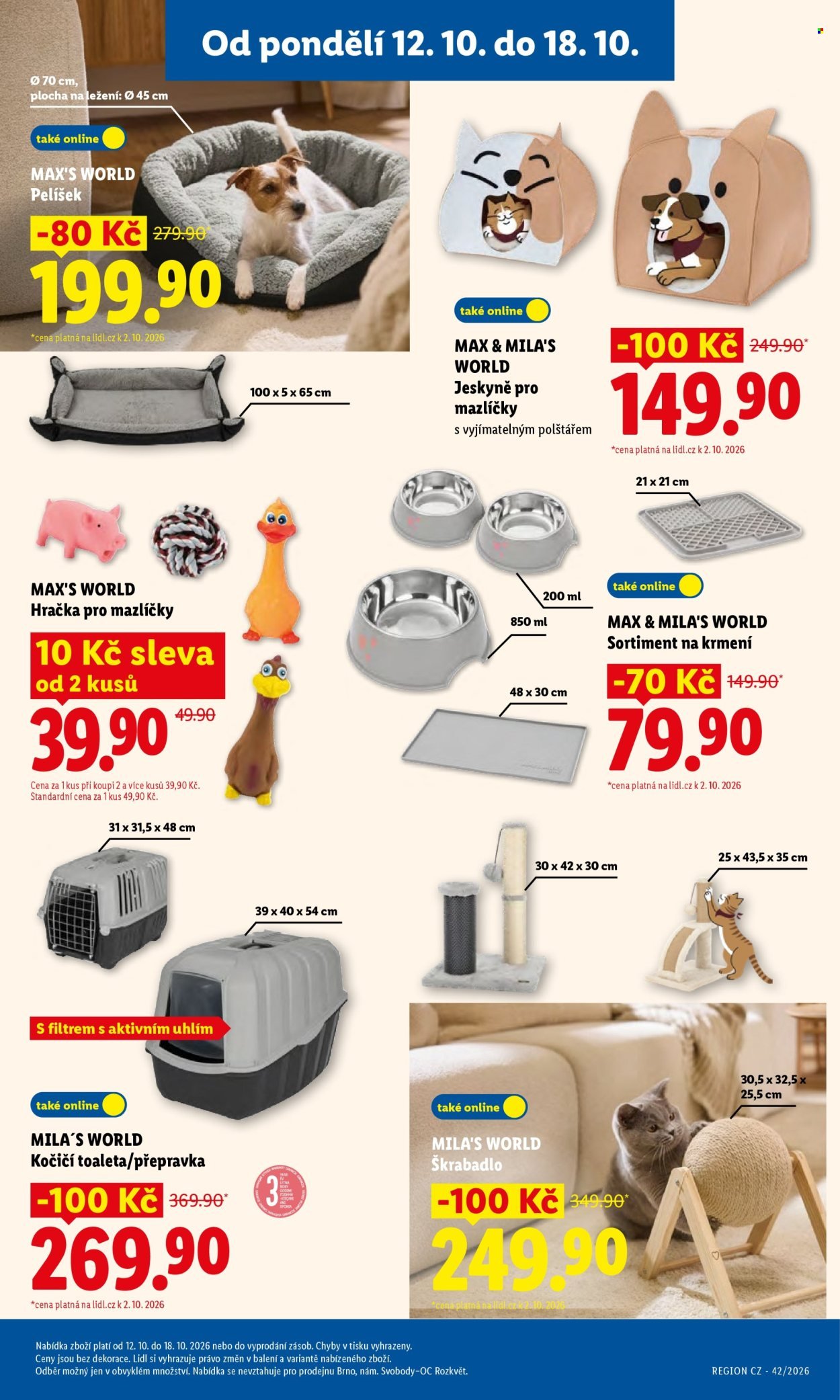 LIDL leták - Vše pro Tvého spokojeného mazlíčka