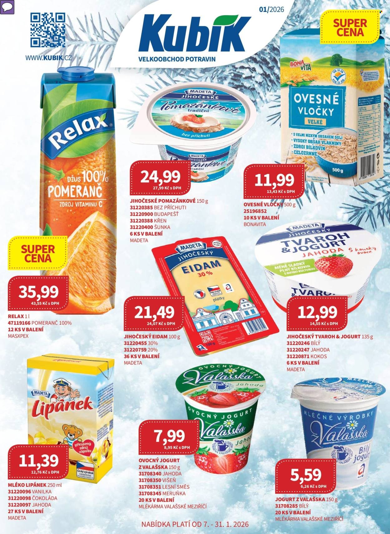 KUBÍK leták - Od čtvrtka 1.1.2026 (2026-01-01 - 2026-01-31)