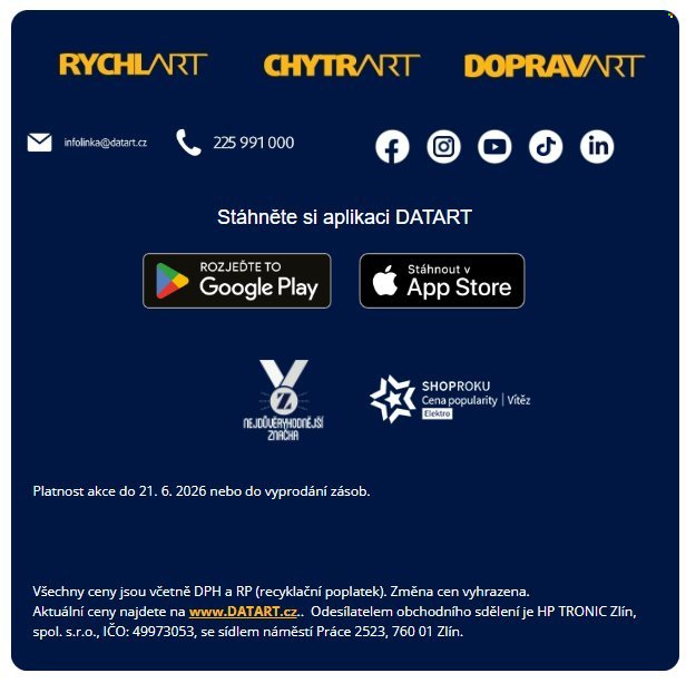 DATART leták - Vyzvedněte rychle a zdarma na každém rohu
