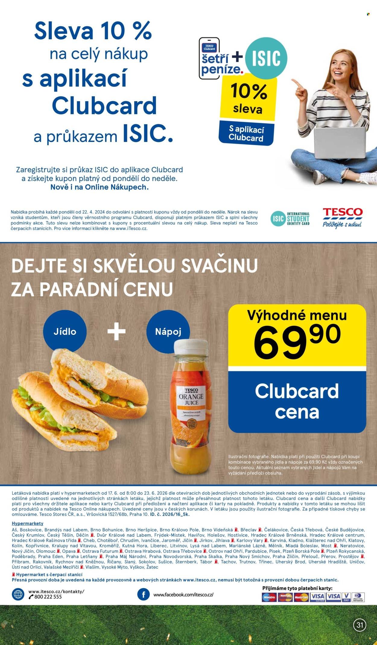 TESCO leták - Vaše šance skórovat