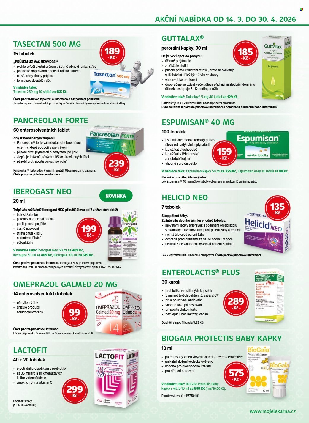 MOJELEKARNA.CZ leták - Akční leták (2026-03-14 - 2026-04-30)