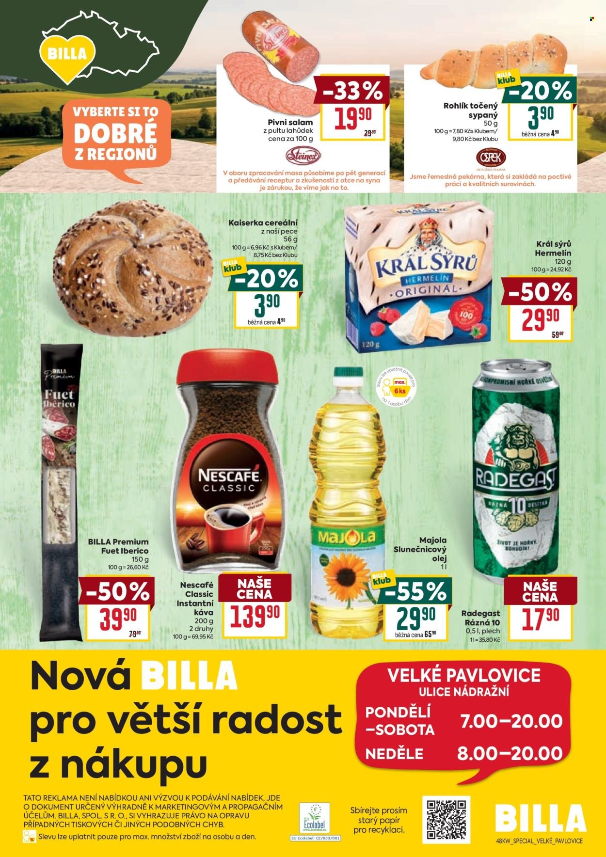 BILLA leták - Speciál: Velké Pavlovice (2025-11-26 - 2025-12-09)