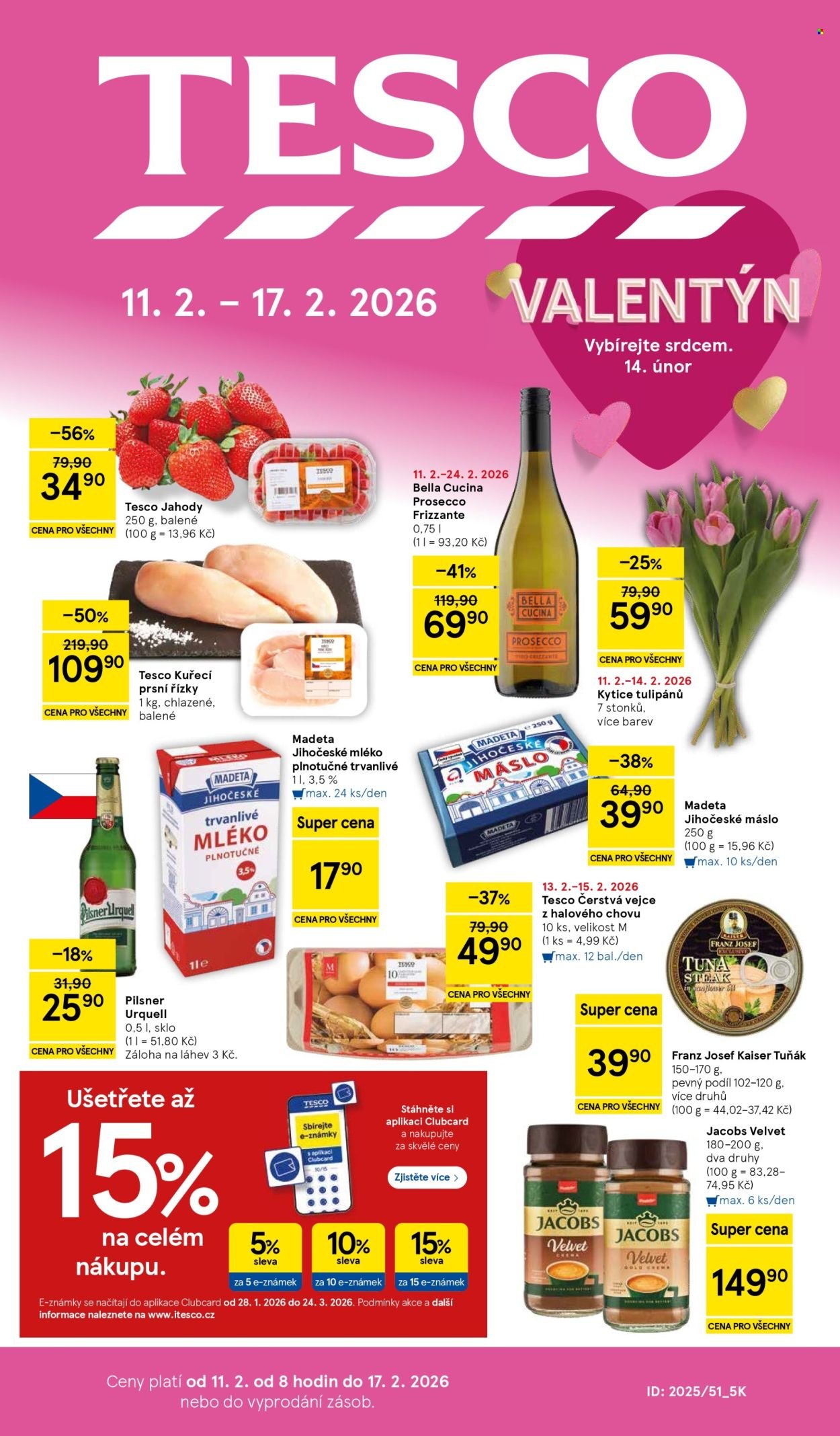 TESCO leták - Valentýn. Vybírejte srdcem. 14.únor (2026-02-11 - 2026-02-17)