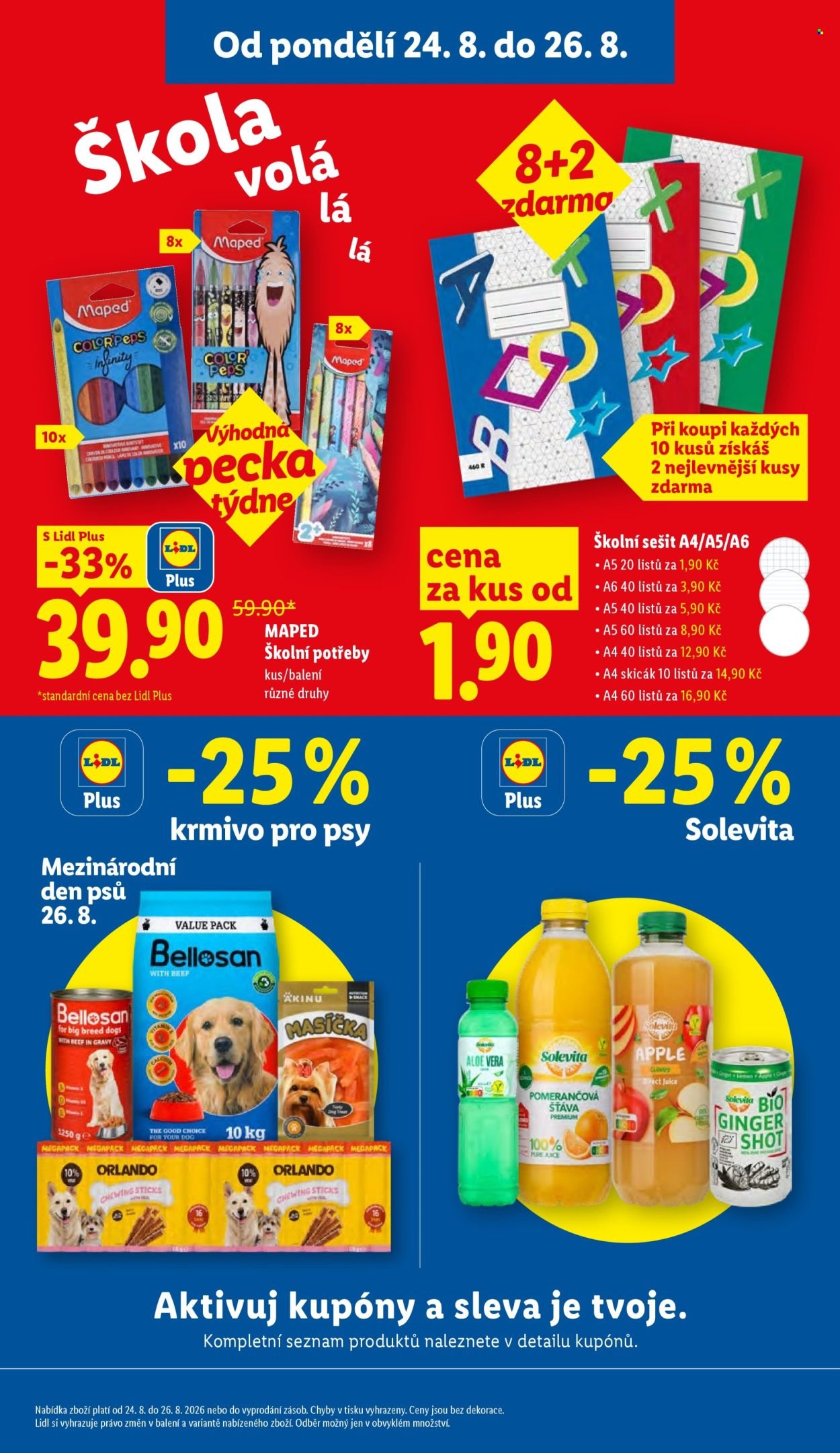 LIDL leták - Od pondělí 24.8.2026