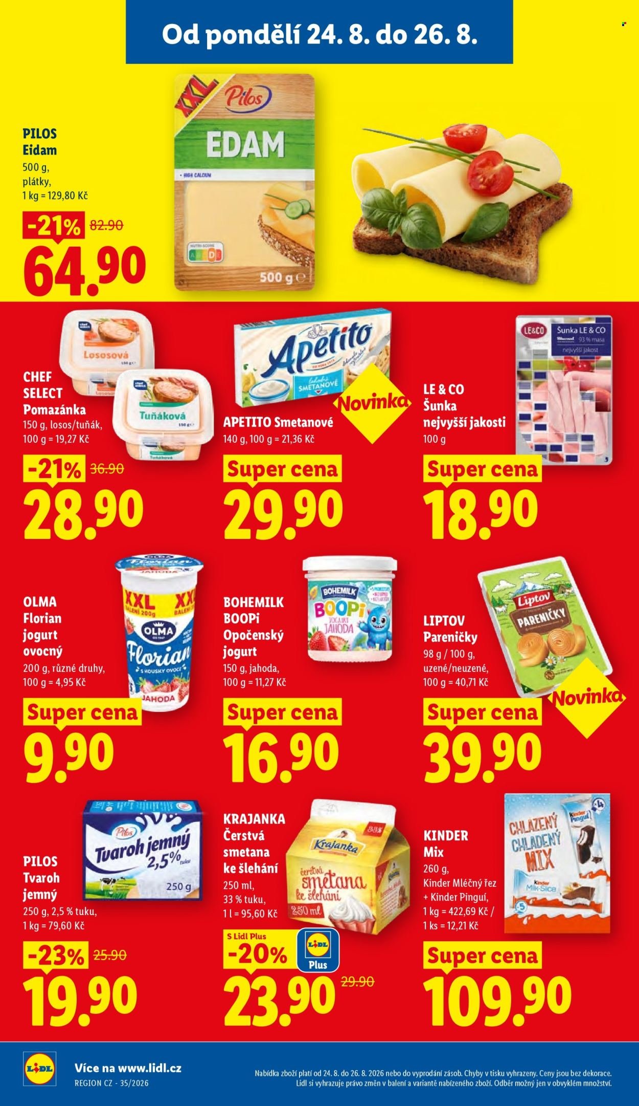 LIDL leták - Od pondělí 24.8.2026