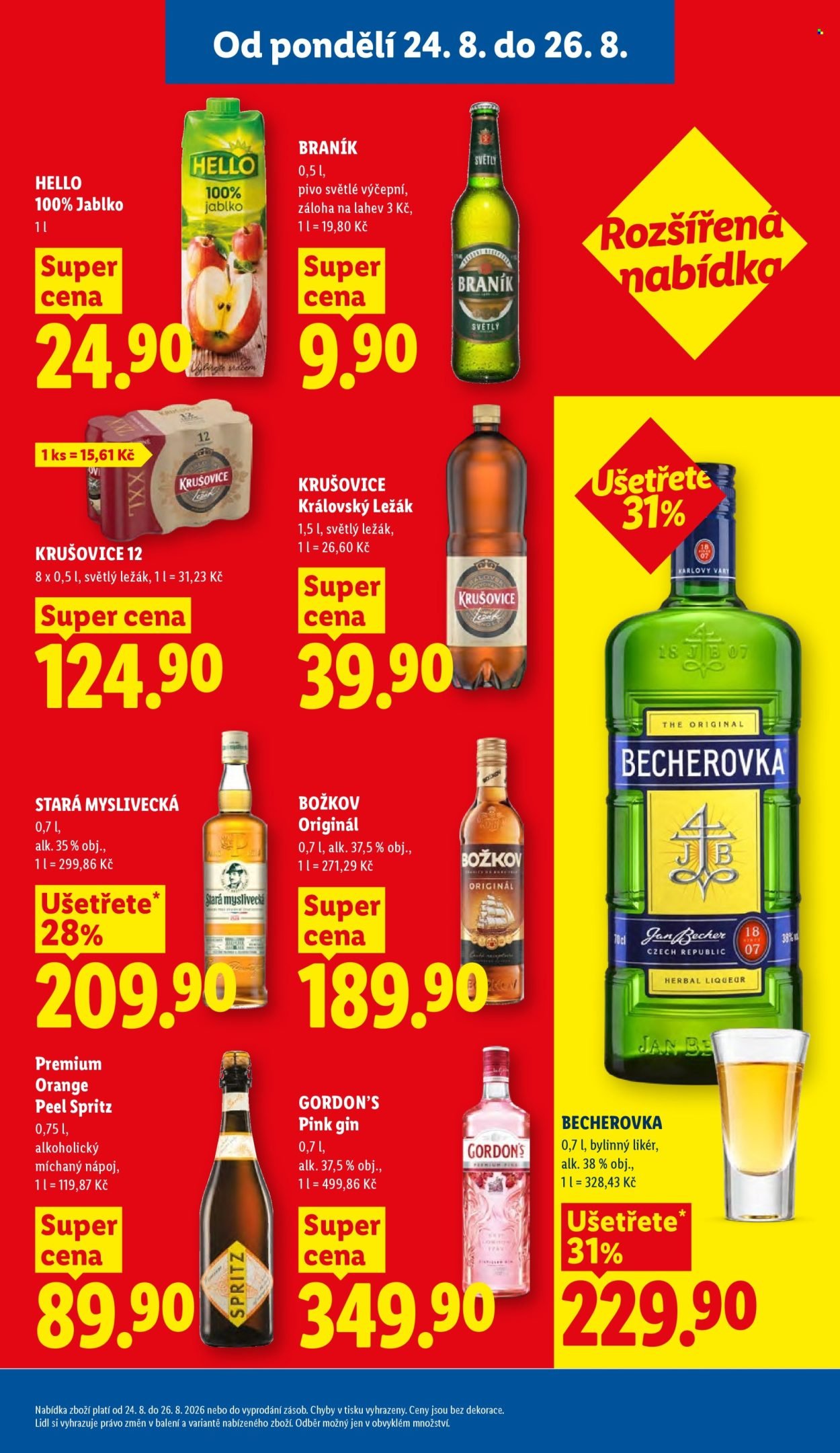 LIDL leták - Od pondělí 24.8.2026