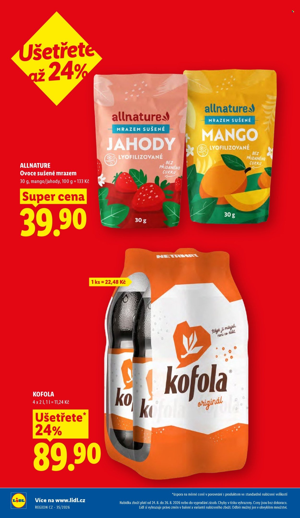 LIDL leták - Od pondělí 24.8.2026