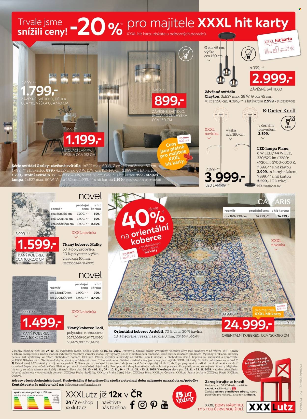 XXXLUTZ leták - XXXL výběr osvětlení a podlah (2025-10-27 - 2025-11-23)
