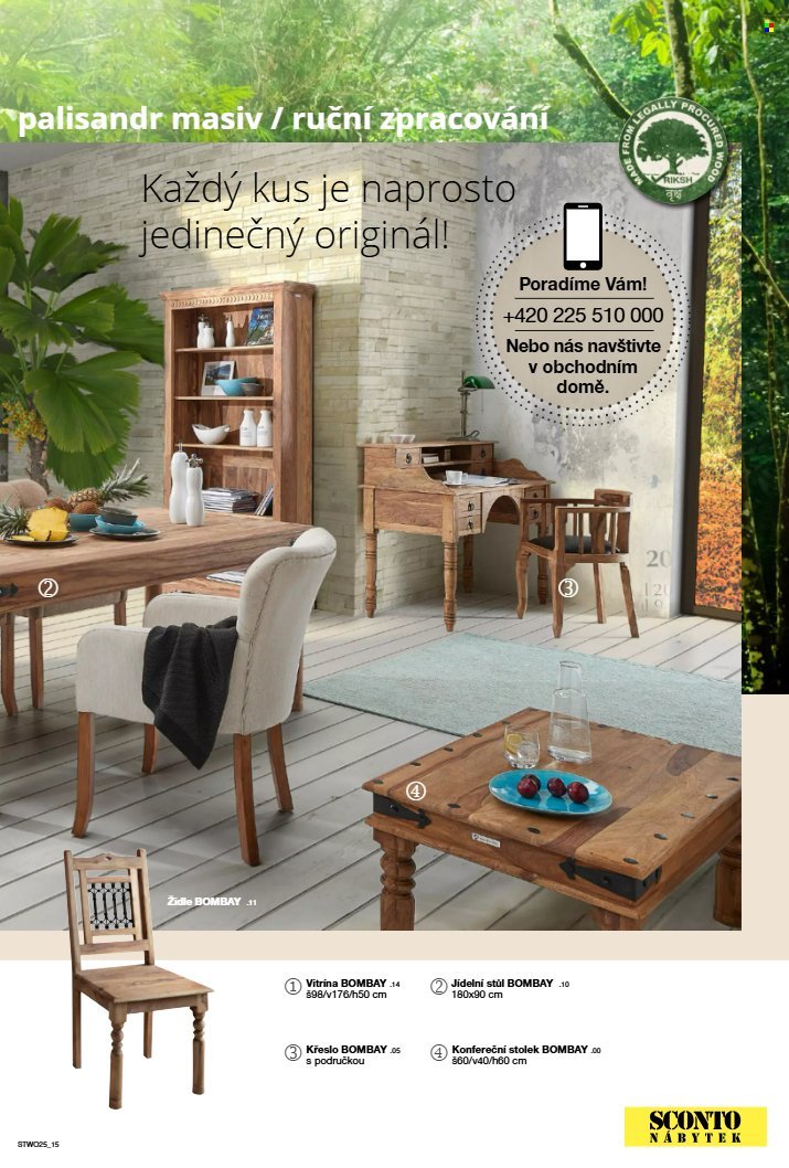 SCONTO NÁBYTEK leták - Nábytek z masivu