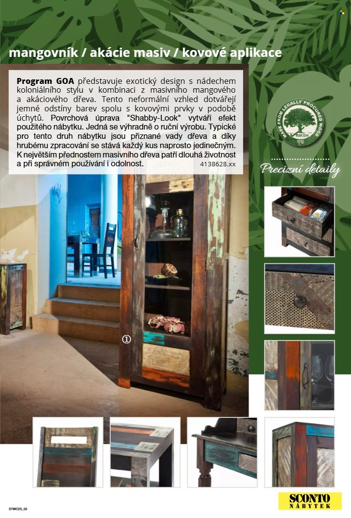 SCONTO NÁBYTEK leták - Nábytek z masivu