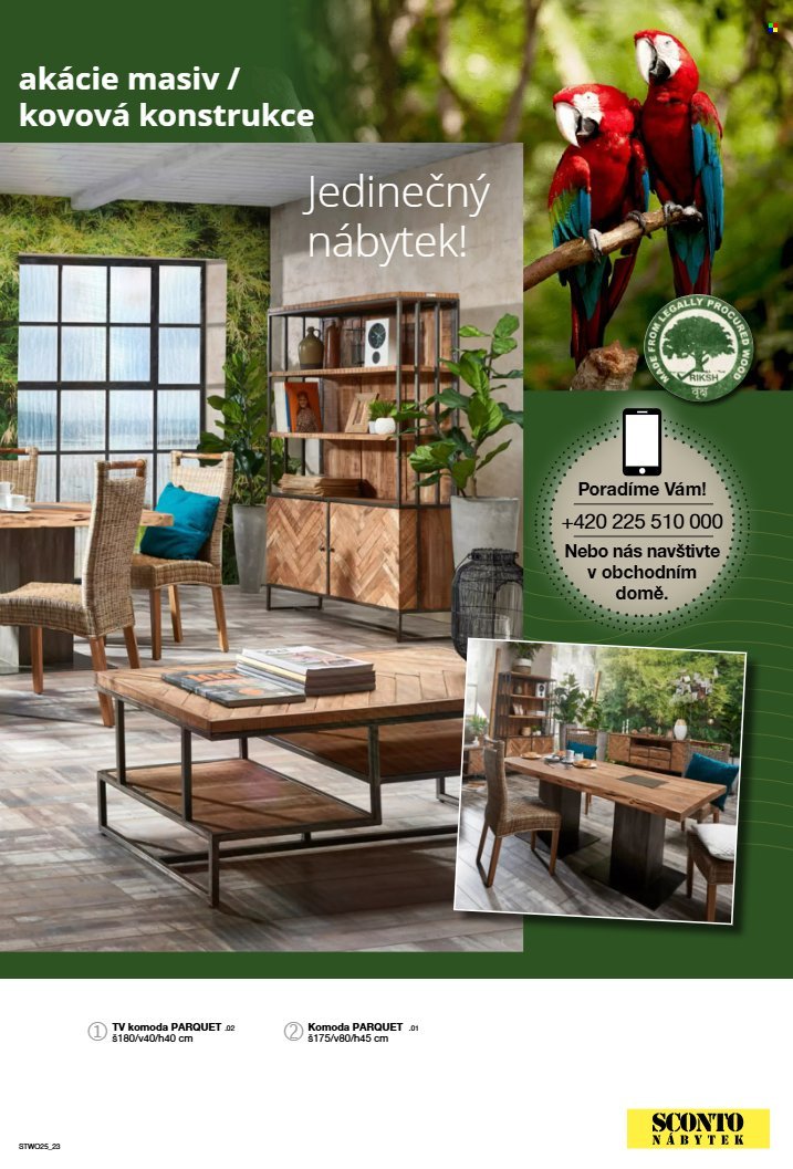 SCONTO NÁBYTEK leták - Nábytek z masivu