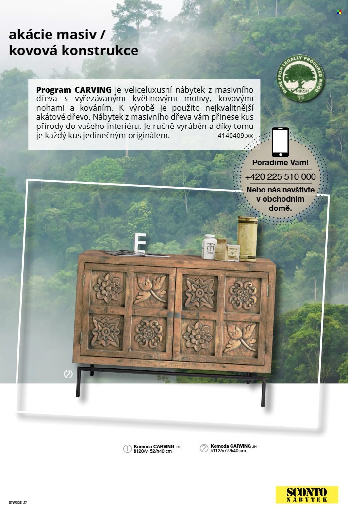 SCONTO NÁBYTEK leták - Nábytek z masivu