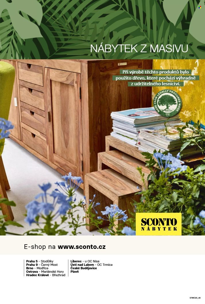 SCONTO NÁBYTEK leták - Nábytek z masivu