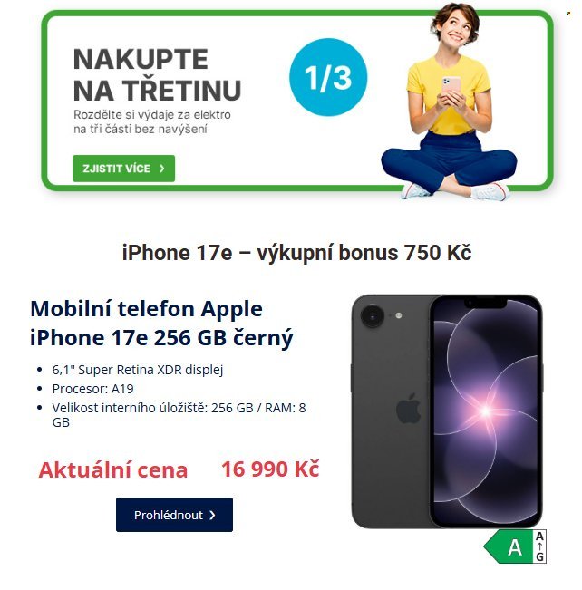 DATART leták - Řada Iphone 17 již od 7 790 Kč díky výkupu s bonusem