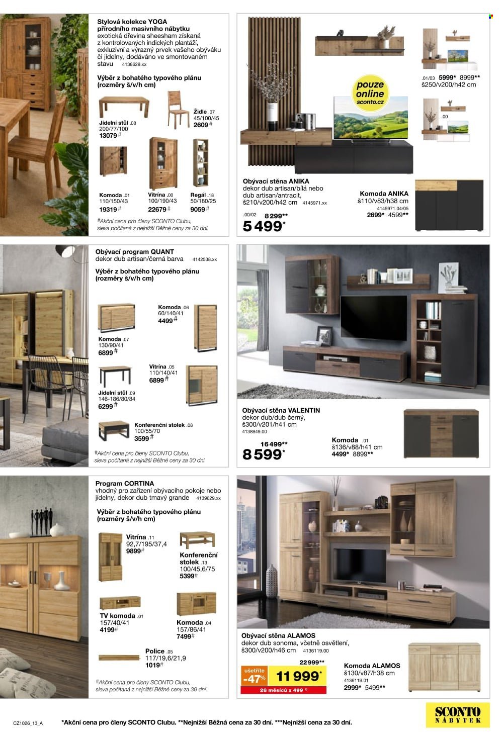 SCONTO NÁBYTEK leták - -40% na ložnice, postele, matrace, rošty, šatní skříně, komody, noční stolky