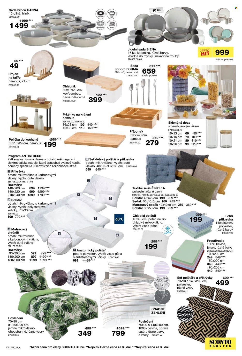 SCONTO NÁBYTEK leták - -40% na ložnice, postele, matrace, rošty, šatní skříně, komody, noční stolky