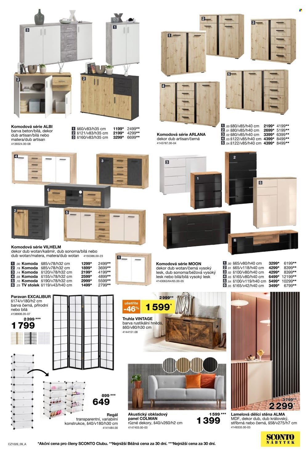 SCONTO NÁBYTEK leták - -40% na ložnice, postele, matrace, rošty, šatní skříně, komody, noční stolky